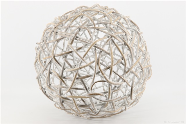Rattan Ball White Wash