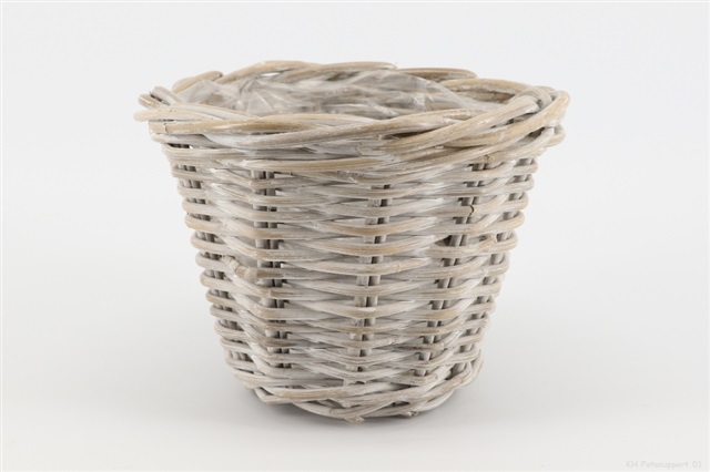 Rattan Pot White Wash