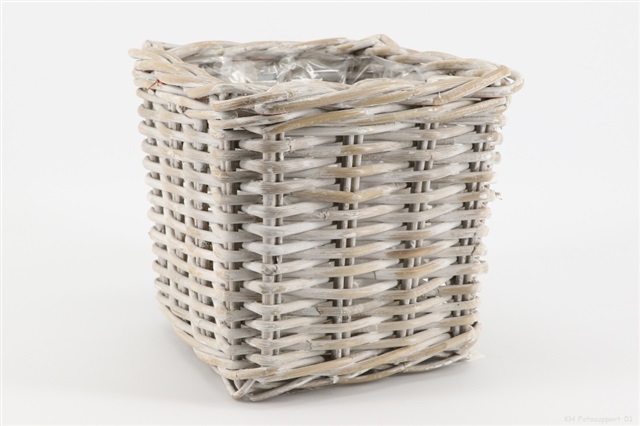 Square Pot White Wash